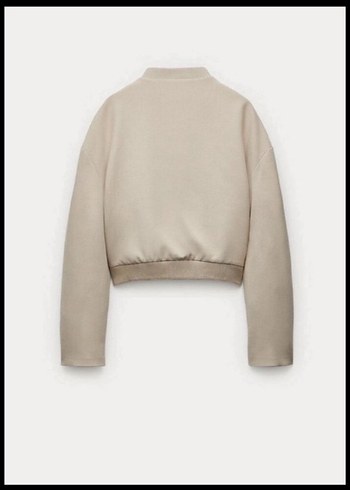 Zara Düğmeli Bej Kısa Kadın Mont zara