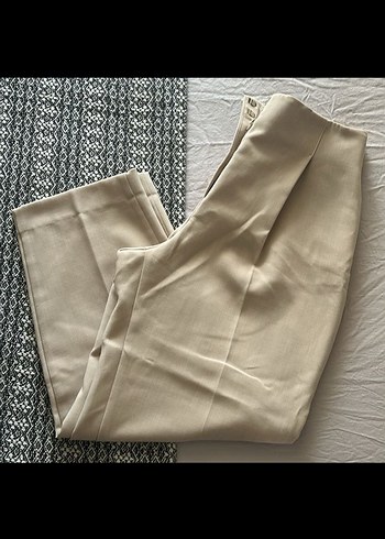 Zara Bej Kadın Kumaş Pantolon Regular Fit