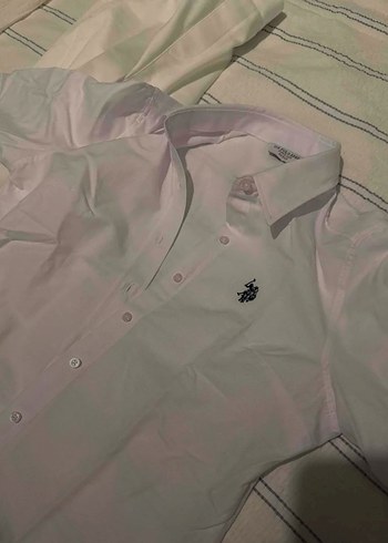U.S Polo Assn. U.S. Polo Assn. Beyaz Kadın Kısa Kollu Gömlek
