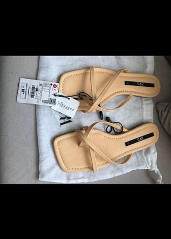 37 Beden Zara Bej Stiletto Topuklu Kadın Terlik