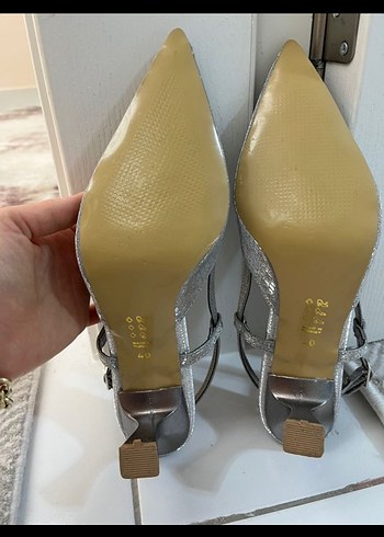 40 Beden gri Renk Gri Yılan Desenli Stiletto Topuklu Kadın Ayakkabı