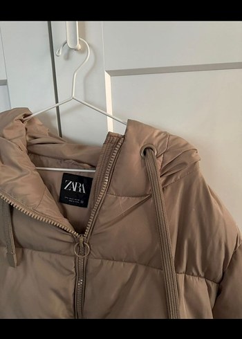 Zara Bej Kadın Midi Kışlık Fermuarlı Mont