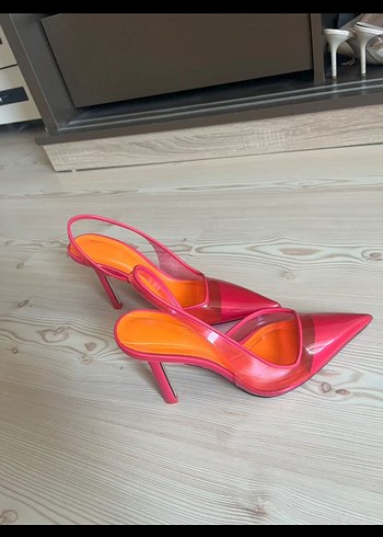 Zara Zara Parlak Pembe Stiletto Kadın Ayakkabı