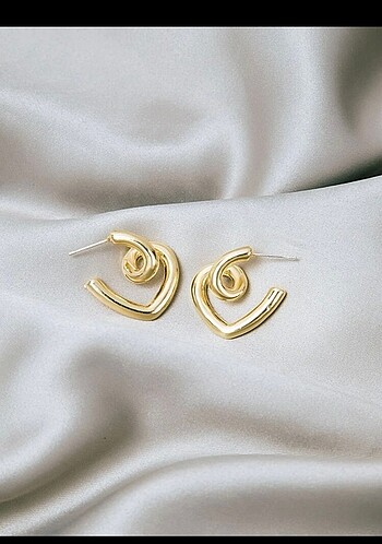 Kalp gold küpe