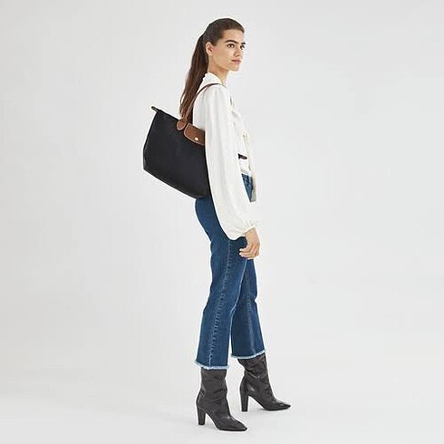 Beden Longchamp Le Pliage Siyah Medium Boy
