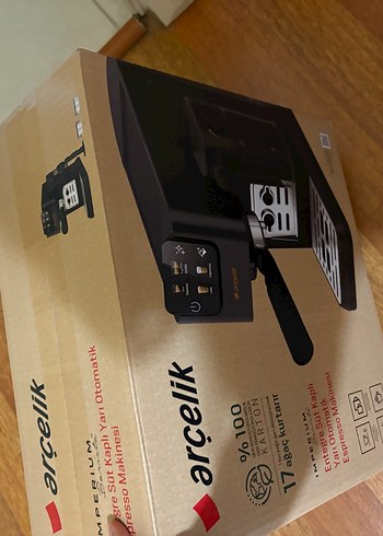 Arçelik Yarı Otomatik Siyah Espresso Makinesi - Görsel 2