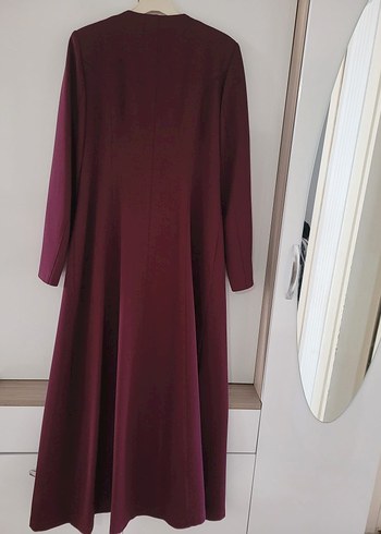 44 Beden bordo Renk Diger Bordo Uzun Kadın Klasik Kaban