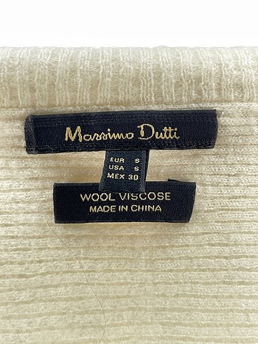 s Beden beyaz Renk Massimo Dutti Kazak / Triko %70 İndirimli.