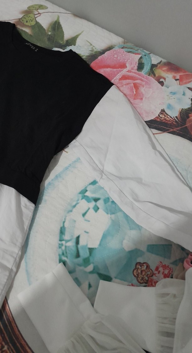 Siyah Drapeli Askısız Hamile Üstü - Görsel 3