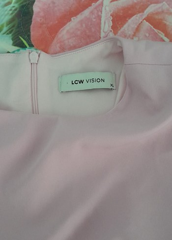 Pembe Midi diz alti elbise , Drapeli, Kolsuz - Görsel 4