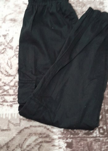 Siyah Düğmeli Rahat Kesim Kadın Pantolon 42 beden - Görsel 3