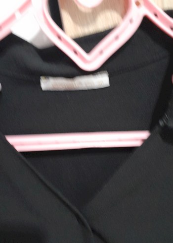 Siyah Mini Uzun Kollu Gömlek - Görsel 5