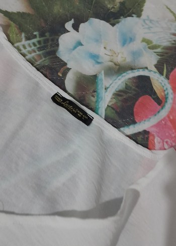 Düğmeli Beyaz Keten Midi Bluz - Görsel 3