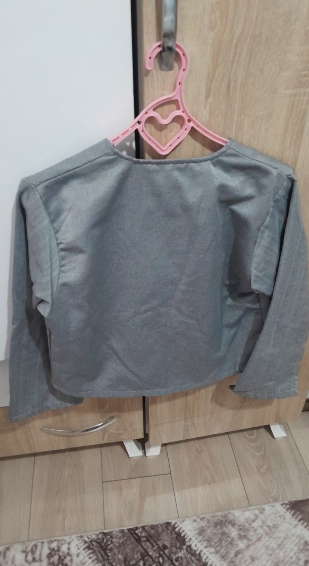 Önden bağlamalı genç tarzı ceket - Görsel 5