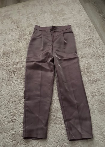 Düğmeli Midi Kumaş Kadın Pantolon - Görsel 2