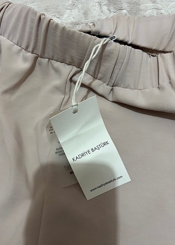 Bej Kadın Bol Kesim Midi Kumaş Pantolon - Görsel 3