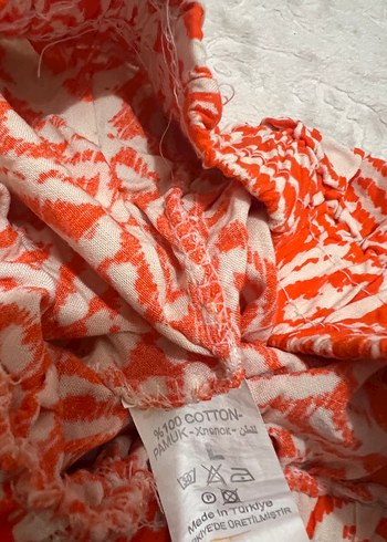 Kırmızı Bağlama Desenli Bohem Kadın Pantolon - Görsel 2