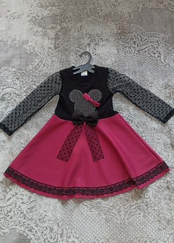Pembe Siyah elbise 4-5 yaş
