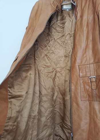 Matraş Vintage Kadın Deri Ceket - Görsel 3