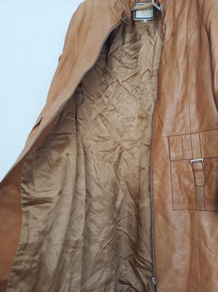 Matraş Vintage Kadın Deri Ceket - Görsel 3