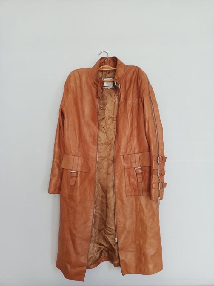 Matraş Vintage Kadın Deri Ceket - Görsel 2