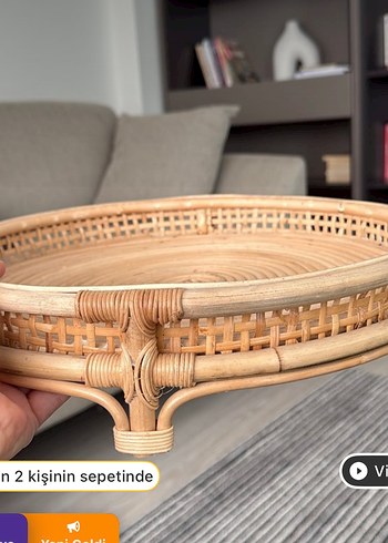 H&M home rattan tepsi