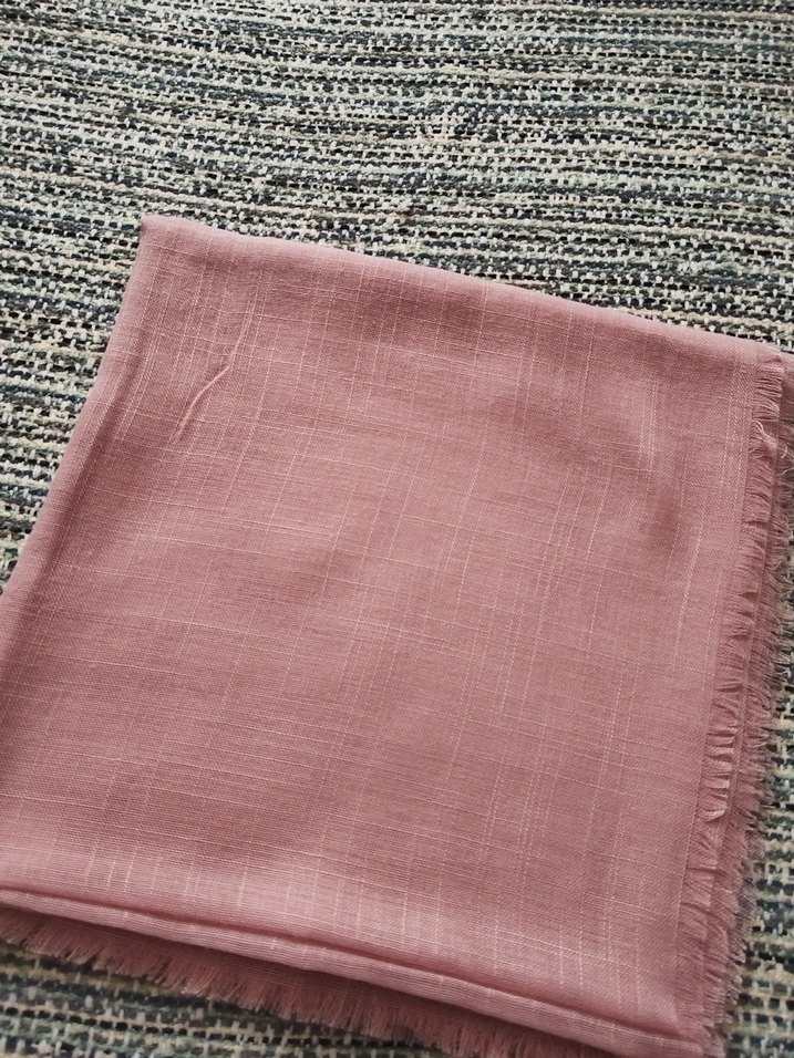 Toz pembe flamlı eşarp - Görsel 2