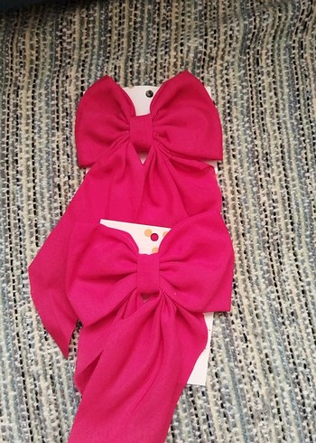 2 adet Pembe  Fiyonk Saç Aksesuarı - Görsel 2