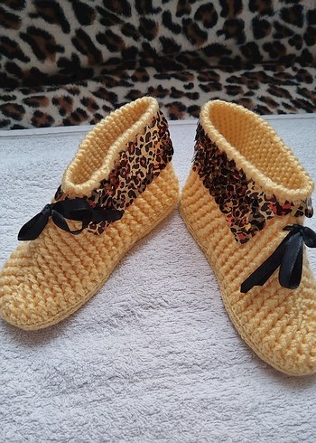 Leopar Desenli Kız patik - Görsel 2