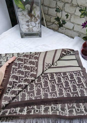 Bohem Tarz Kahverengi Kadın Şal - Görsel 2