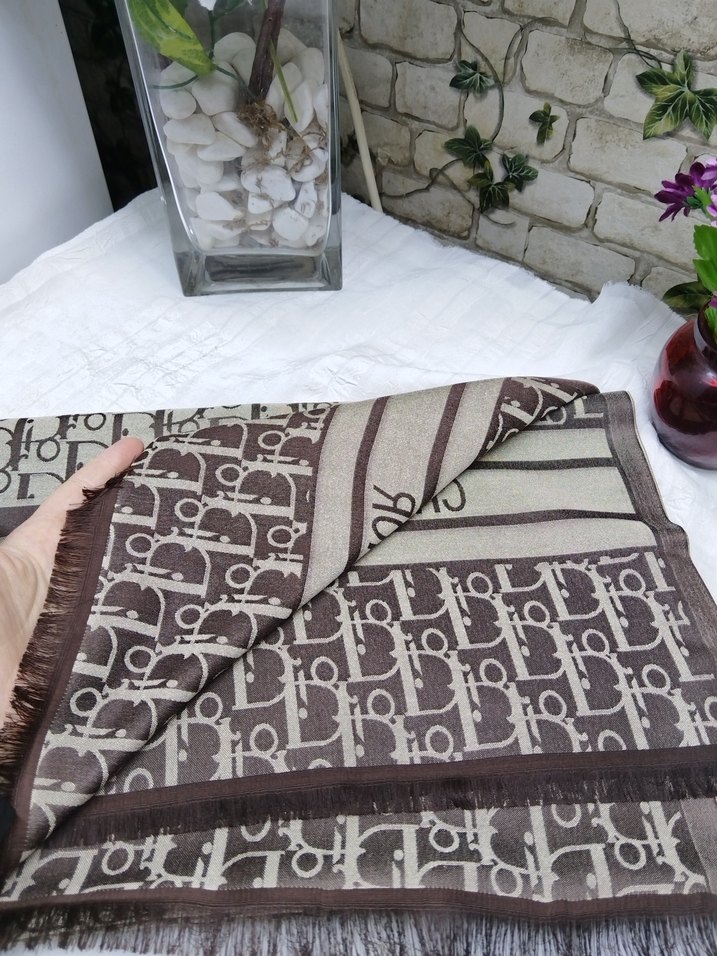 Bohem Tarz Kahverengi Kadın Şal - Görsel 2