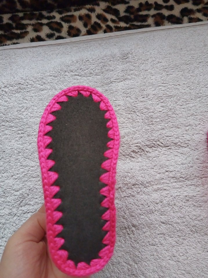 Pembe Örgü Kız Bebek Patik - Görsel 5