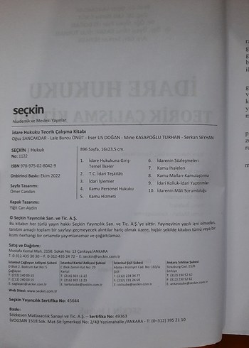 İdare Hukuku Teorik Çalışma Kitabı - Oğuz Sancakdar