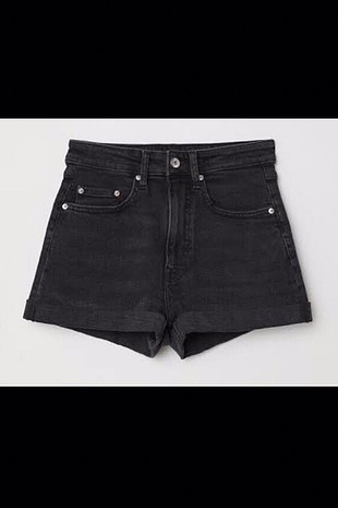 s Beden Siyah H&M Kot Yüksek Bel Şort