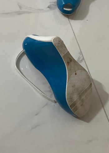 Mavi Bantlı Kadın Dolgu Topuk Ayakkabı - Görsel 5