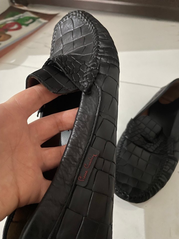 Siyah Deri Yılan Desenli Klasik Erkek Ayakkabı - Görsel 4