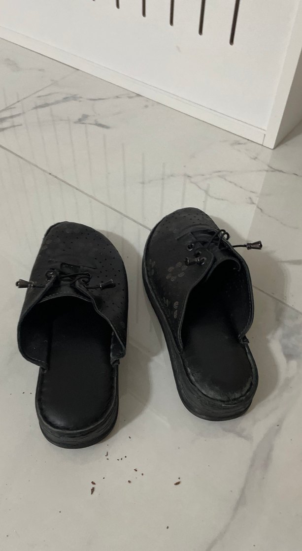 Kadın deri Siyah Gotik Dolgu Topuklu Ayakkabı - Görsel 3