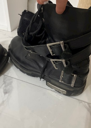 Siyah Deri Tokalı Biker Bot - Görsel 4