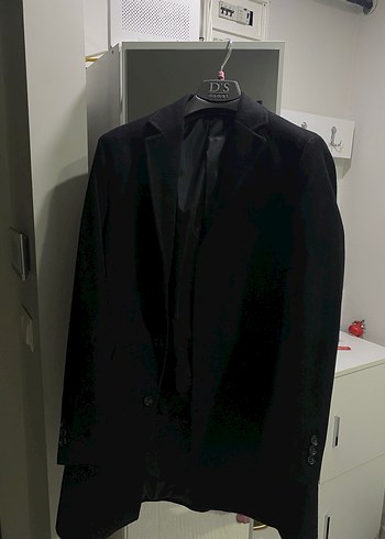 Düğmeli Siyah Erkek Midi Kaban - Görsel 4