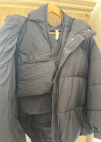 Mango Mango Düğmeli Siyah Midi Kadın Kışlık Mont