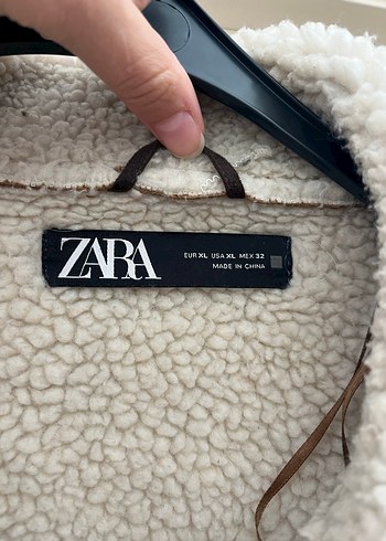 Zara Zara Kürklü Kahverengi Süet Kısa Mont