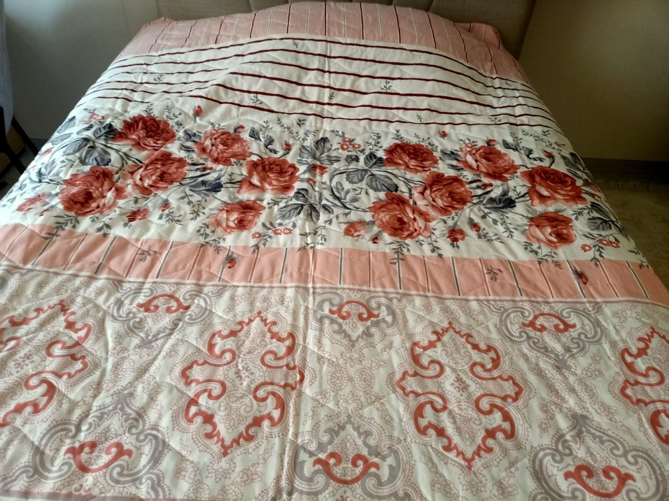 Turkuaz ve Bej Renkli Yatak Örtüsü pikeler - Görsel 4