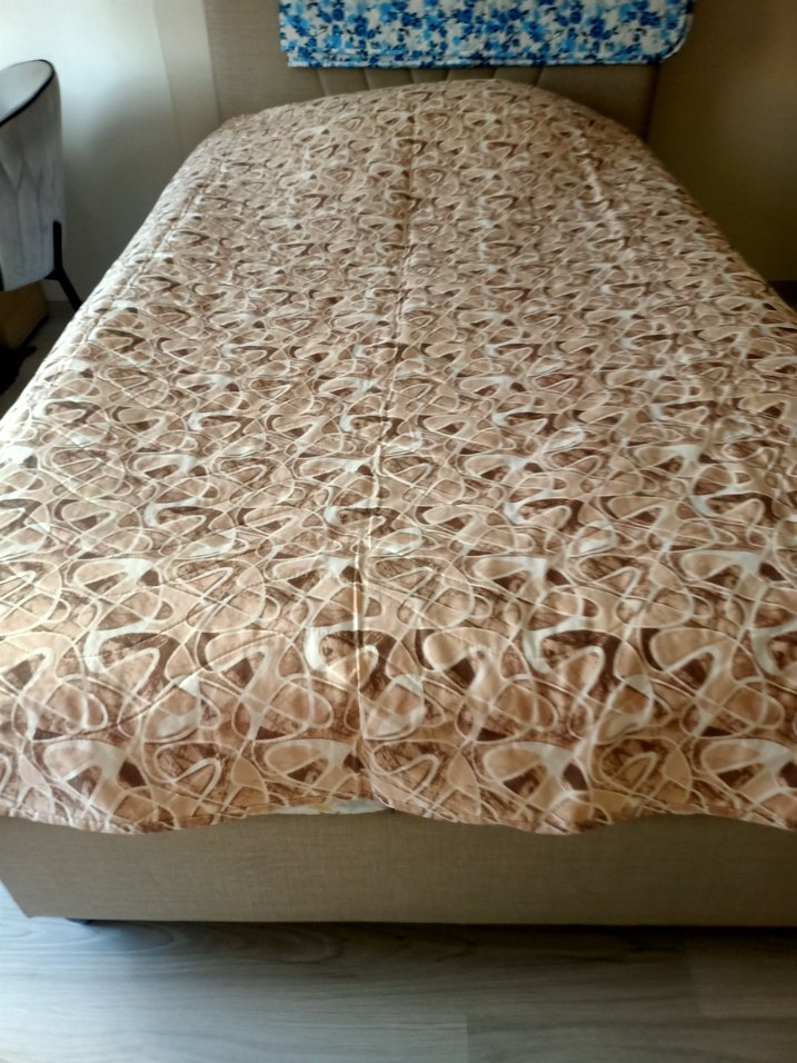 Turkuaz ve Bej Renkli Yatak Örtüsü pikeler - Görsel 2