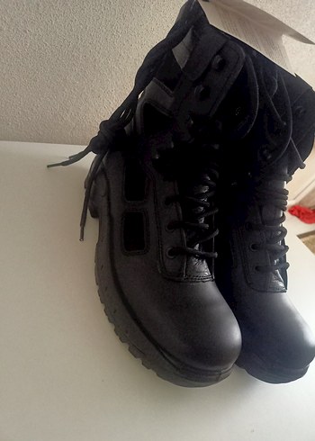 Erkek Siyah Kamuflaj Desenli Biker Bot - Görsel 8