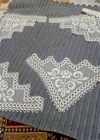 El Yapımı Geleneksel Beyaz Dantel Peçete Seti - Görsel 5