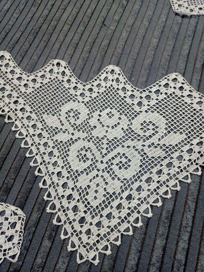 El Yapımı Geleneksel Beyaz Dantel Peçete Seti - Görsel 4
