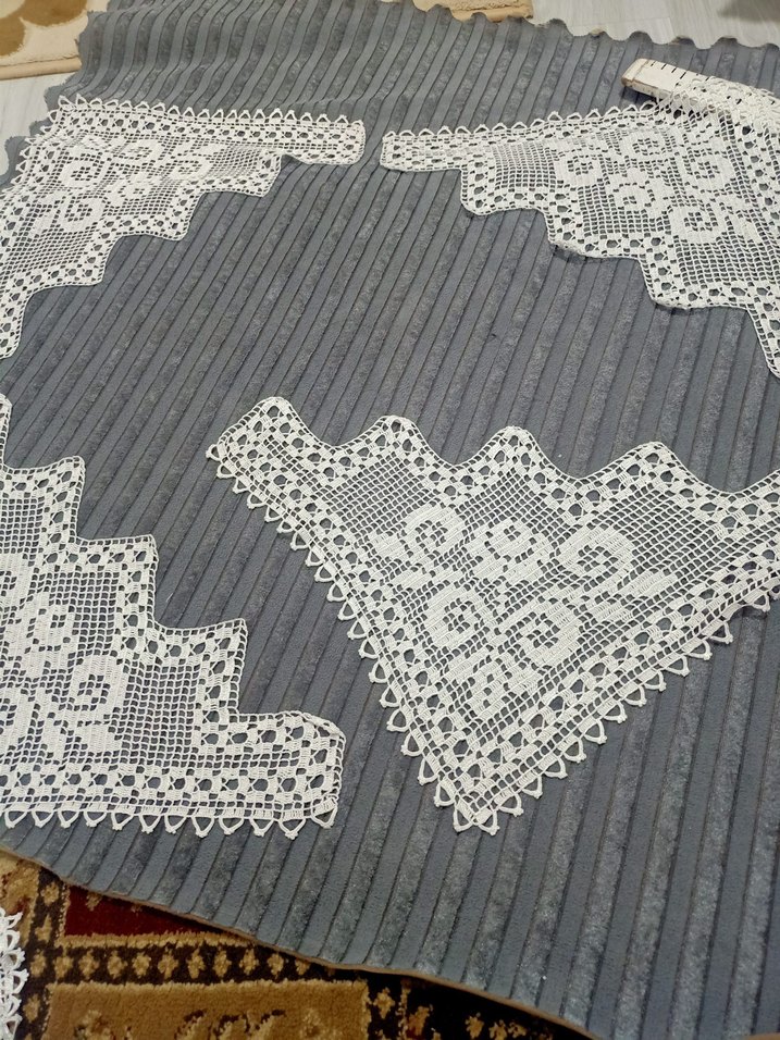 El Yapımı Geleneksel Beyaz Dantel Peçete Seti - Görsel 5