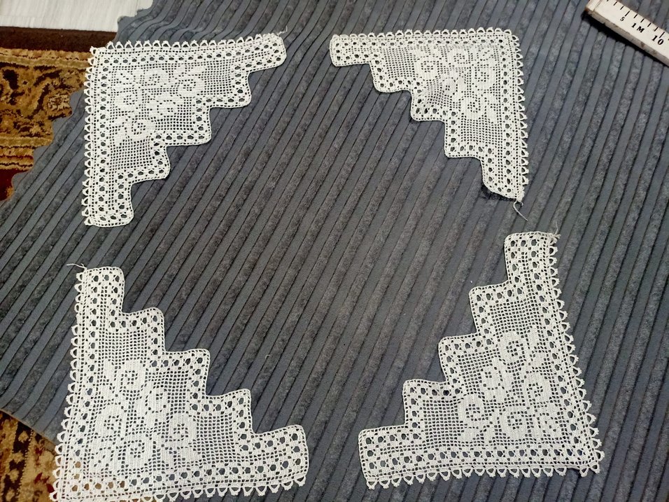 El Yapımı Geleneksel Beyaz Dantel Peçete Seti - Görsel 3