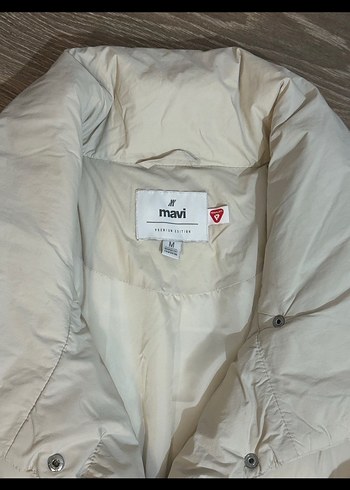 Mavi Mavi Şişme Bej Mont Oversize