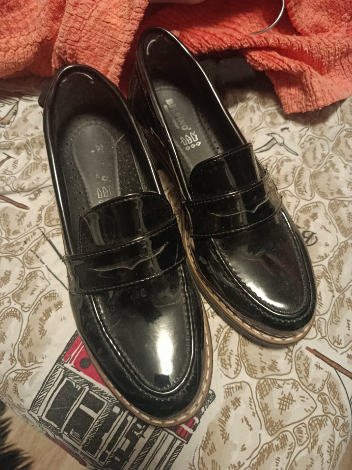 Parlak Siyah kadın Tokalı Loafer - Görsel 2